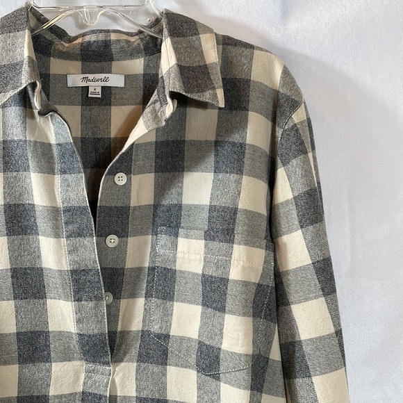 Madewell top Size S Longsleeve Button Down EUC Flannel Buffalo Check - Picture 3 of 14